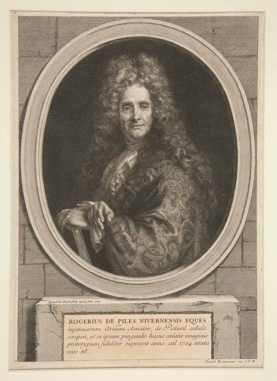 Retrato de Roger de Piles de Bernard Picart