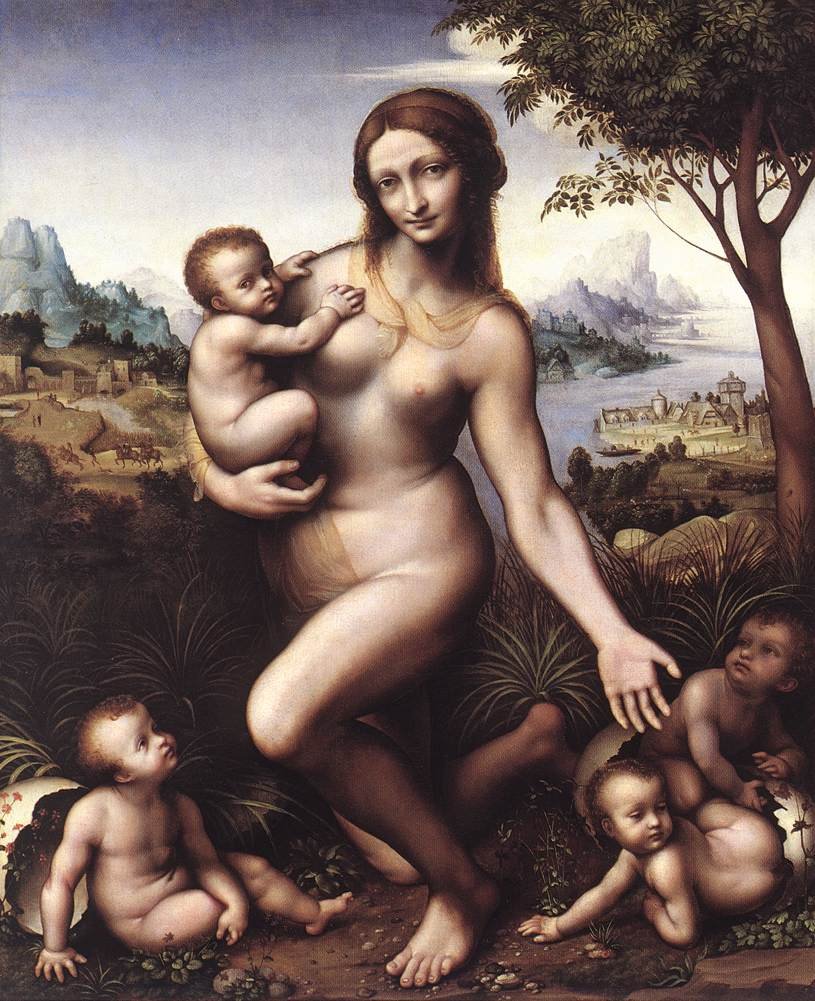 Leda com seus filhos de Bernardino Marchiselli