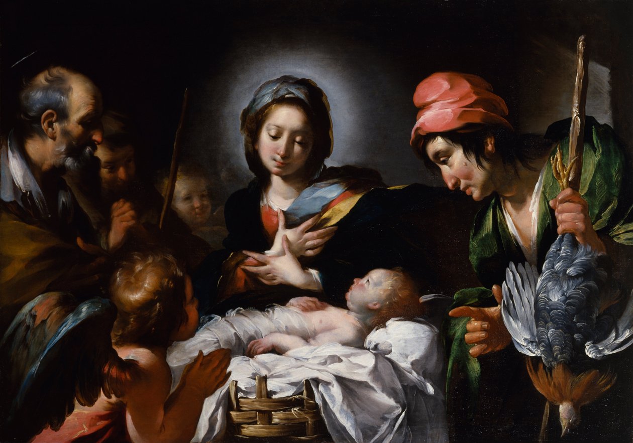 Adoração dos pastores de Bernardo Strozzi