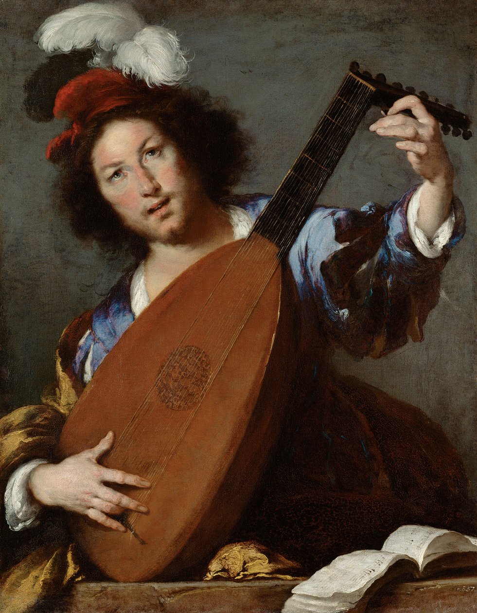 O alaúde, c. 1645 de Bernardo Strozzi