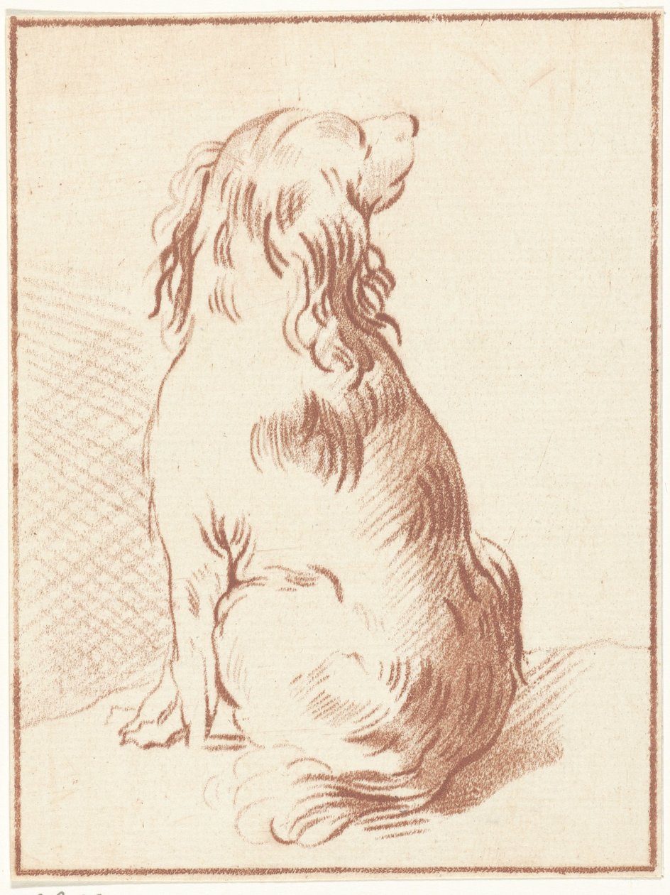 Cão sentado de Bernhard Schreuder