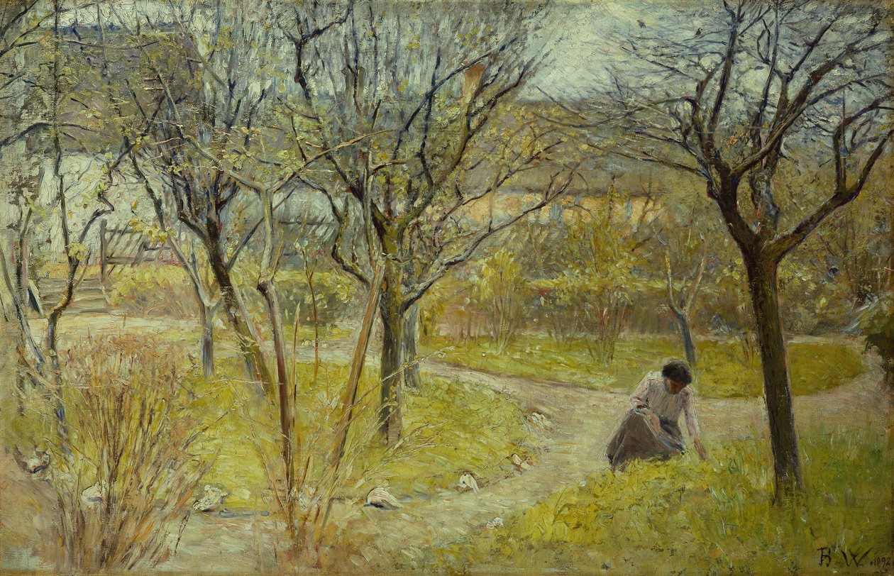 Dia de primavera no jardim de Bertha Wegmann