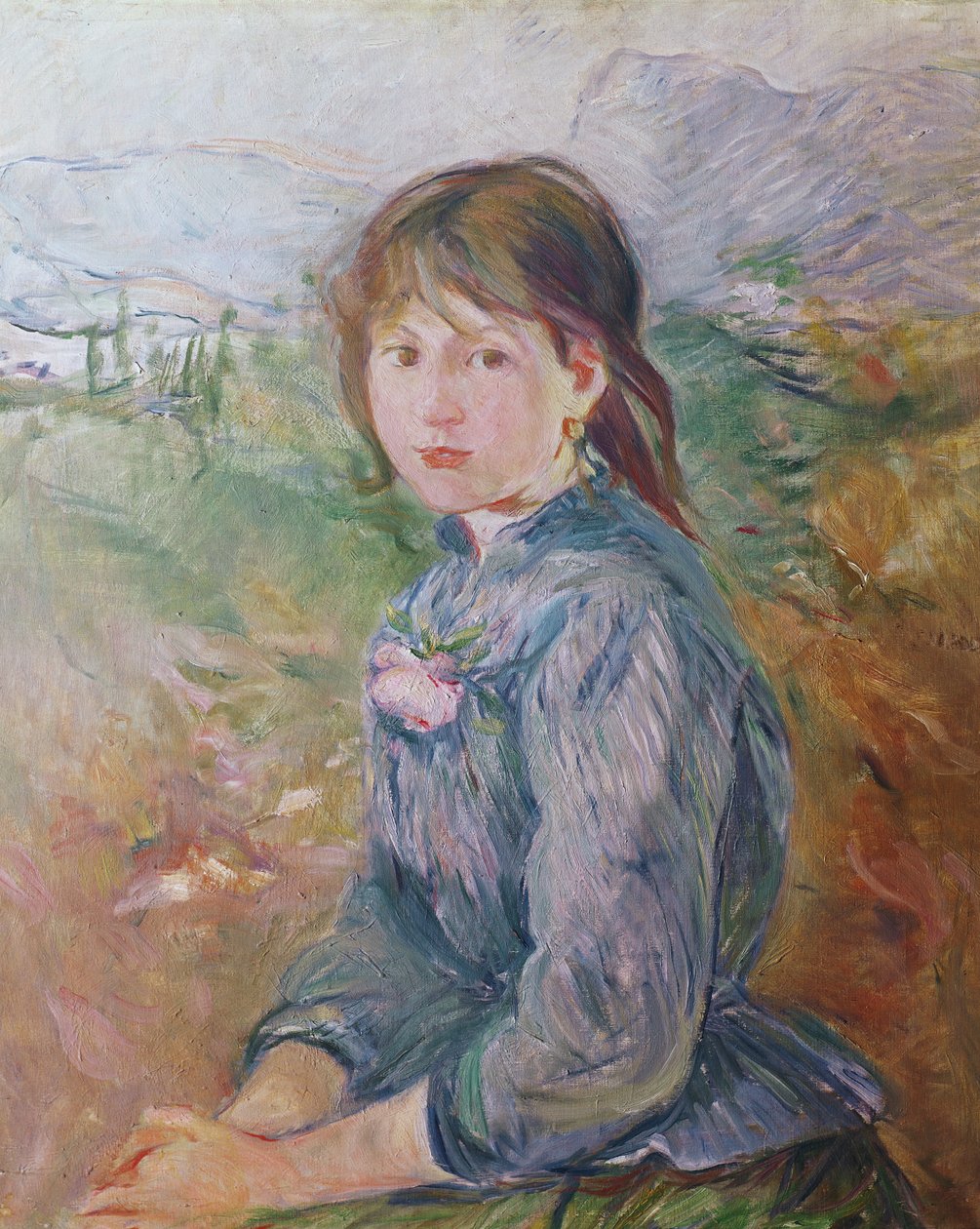 A menina de Nice, 1888-89 de Berthe Morisot