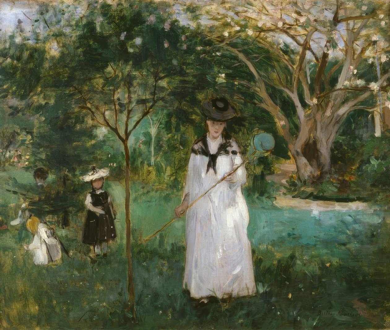 Caça às borboletas de Berthe Morisot