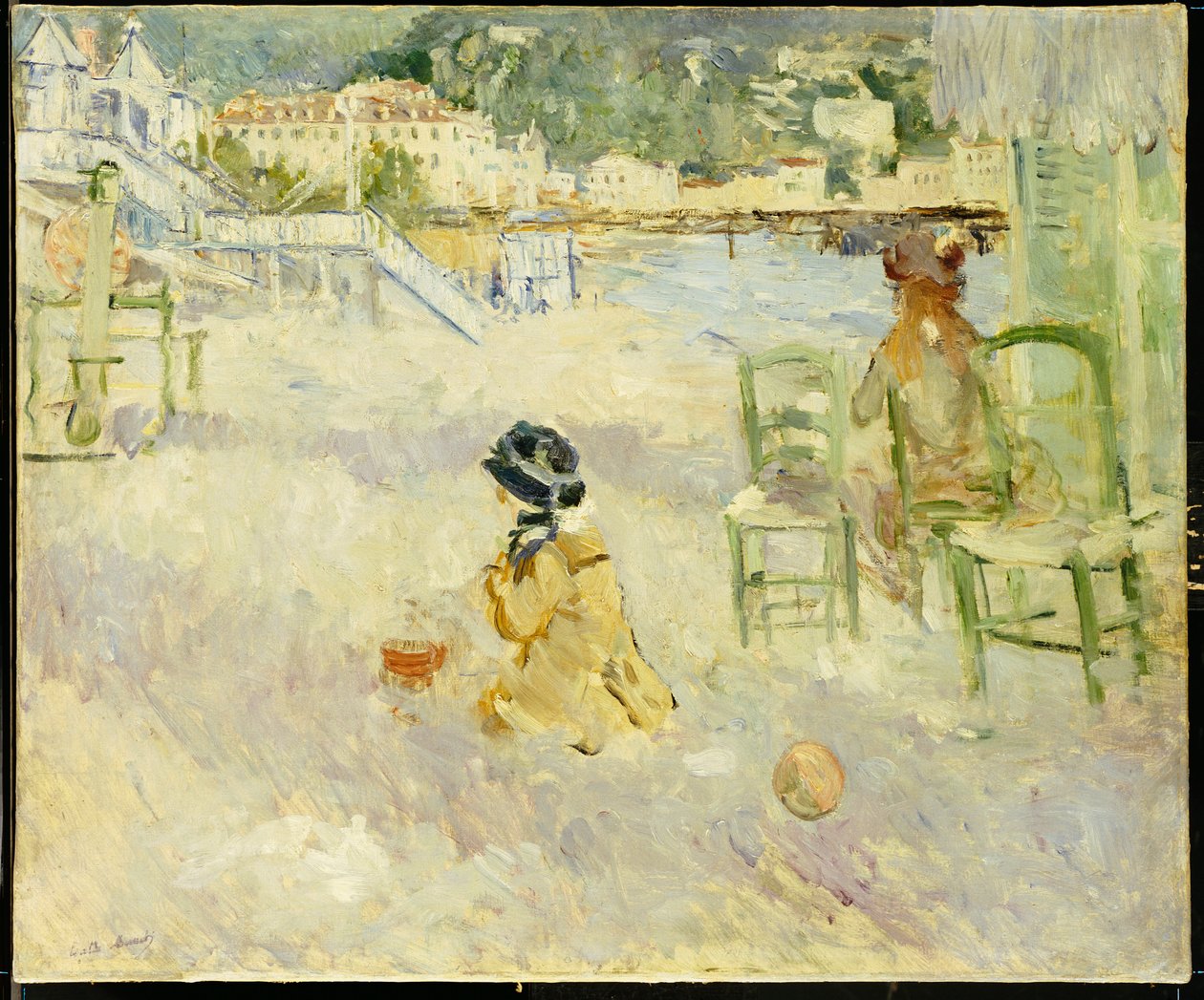A praia de Nice, 1882 de Berthe Morisot