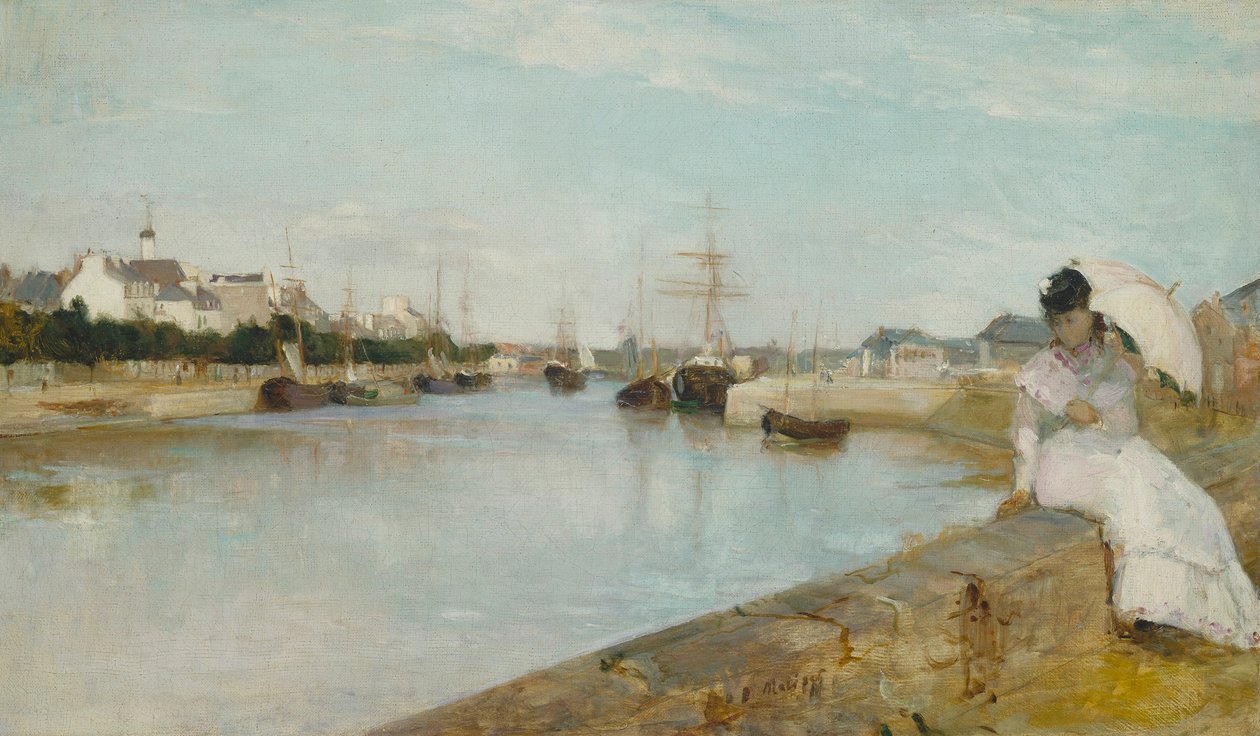 O porto em Lorient, 1869 de Berthe Morisot