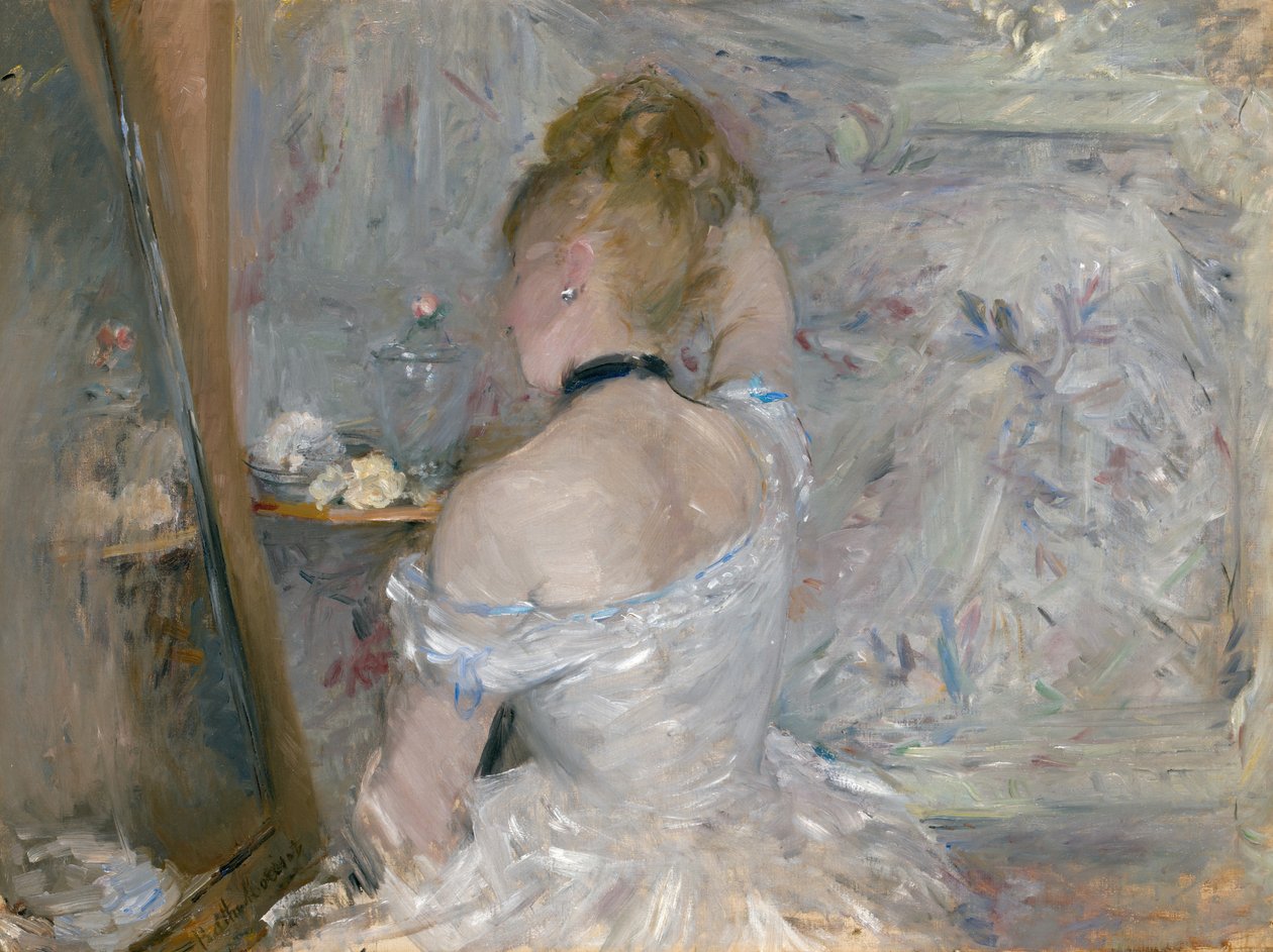 Mulher em seu toilette, 187580. de Berthe Morisot