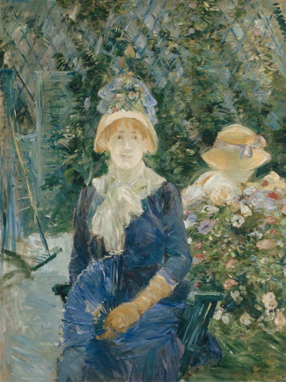Mulher em um jardim de Berthe Morisot