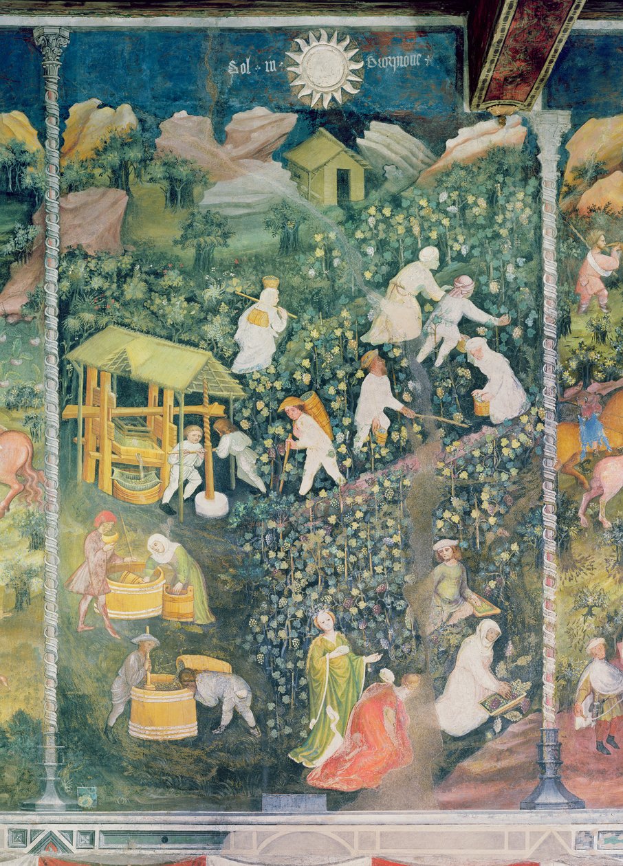 O mês de outubro, c.1400 de Bohemian School