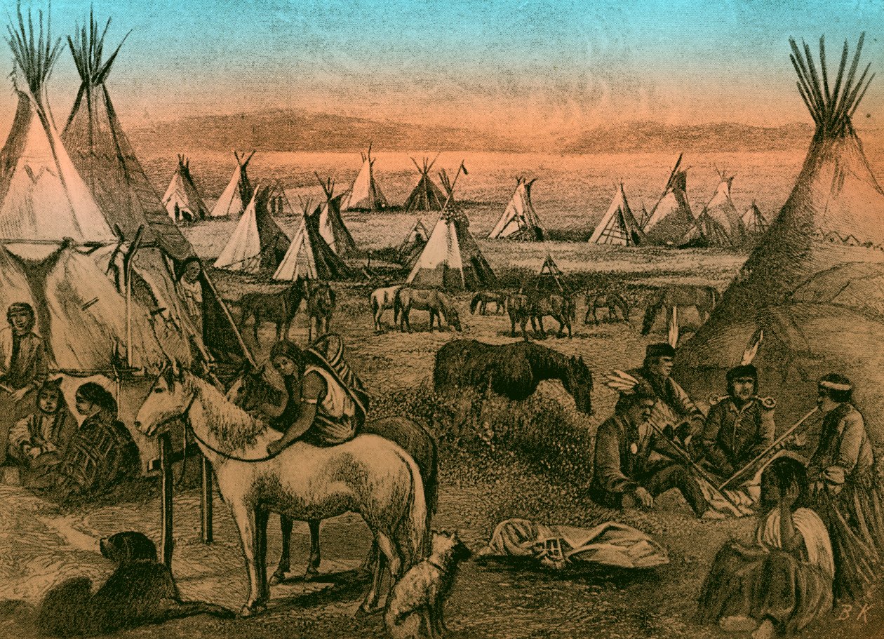Acampamento indígena navajo de Bohuslav Kroupa