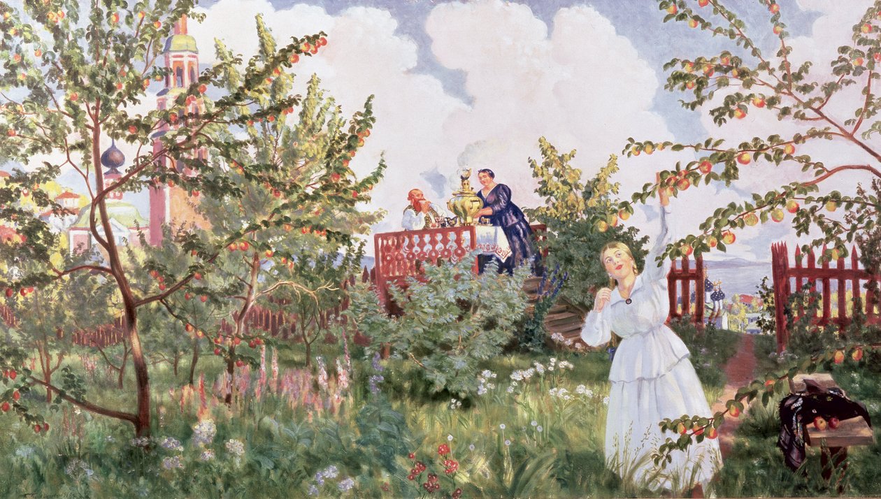 O pomar, 1918 de Boris Mikhailovich Kustodiev