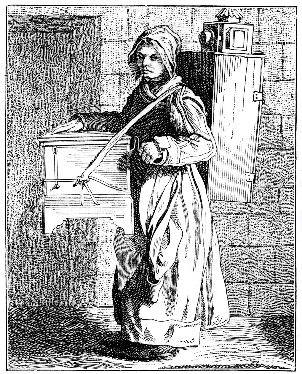 O tocador de órgãos, 1737-1742. de Bouchardon