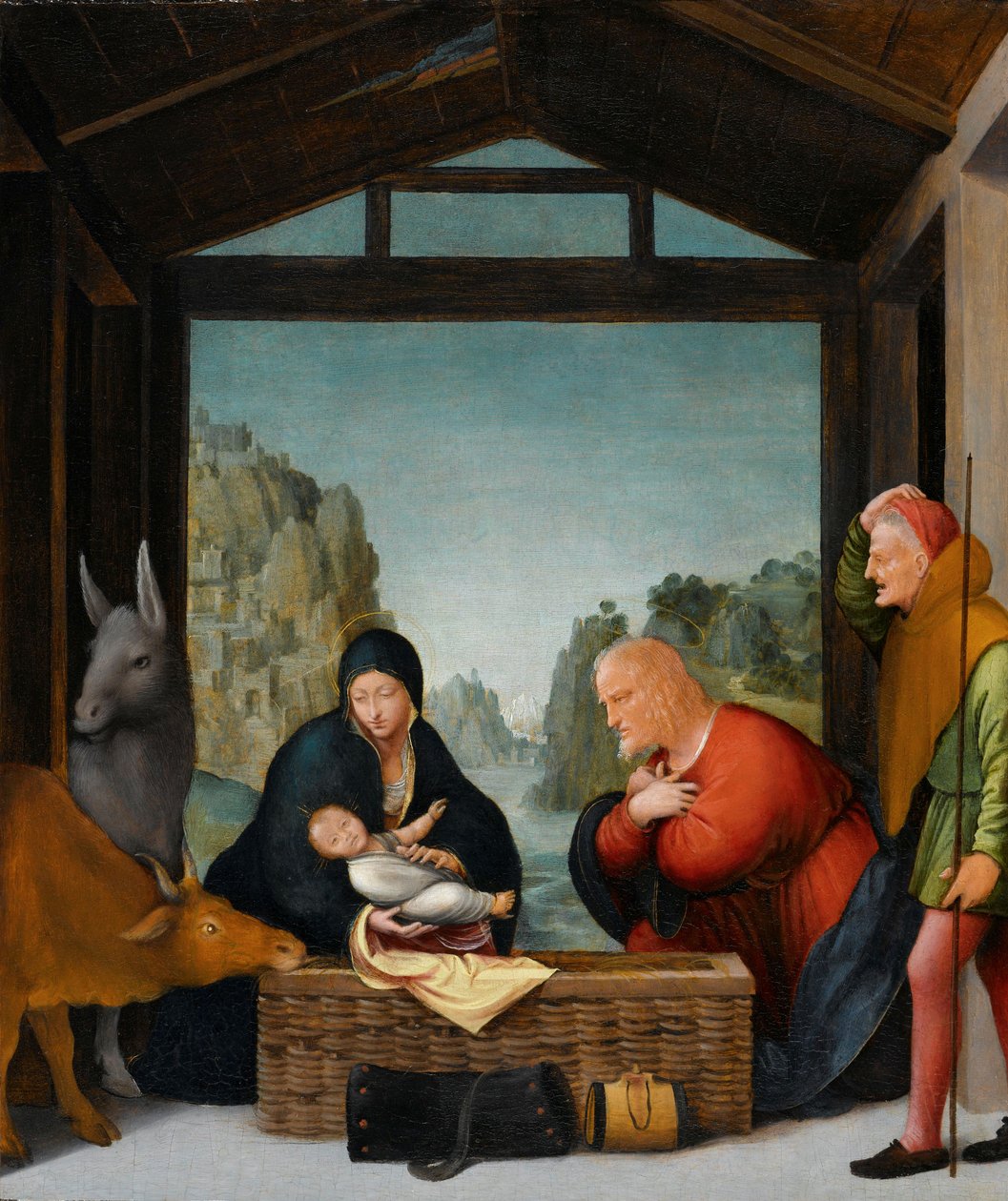 A adoração dos pastores, 1500-35 de Bramantino