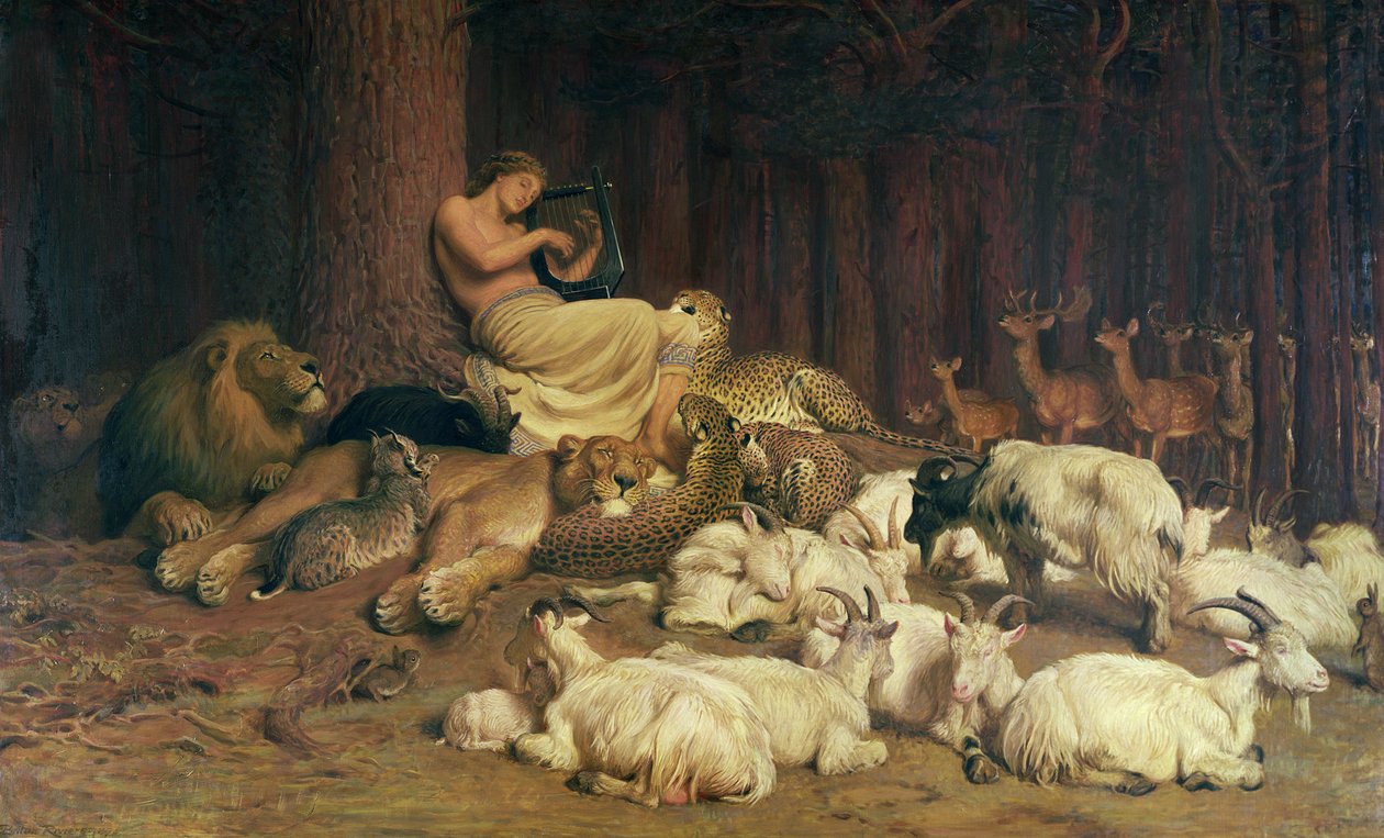 Apollo tocando o alaúde de Briton Riviere