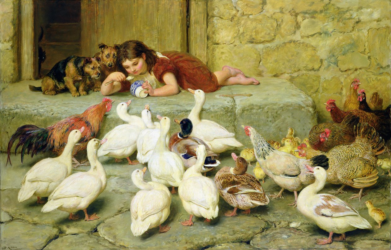A última colherada, 1880 de Briton Riviere