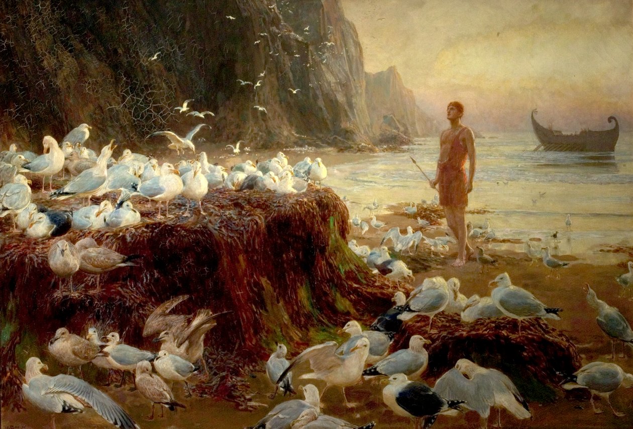 Um andarilho do Velho Mundo, 1887 de Briton Riviere