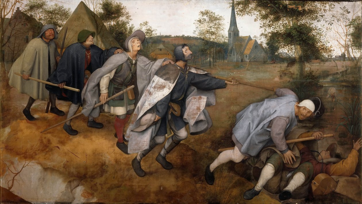 O cego guiando o cego, 1568. de Bruegel