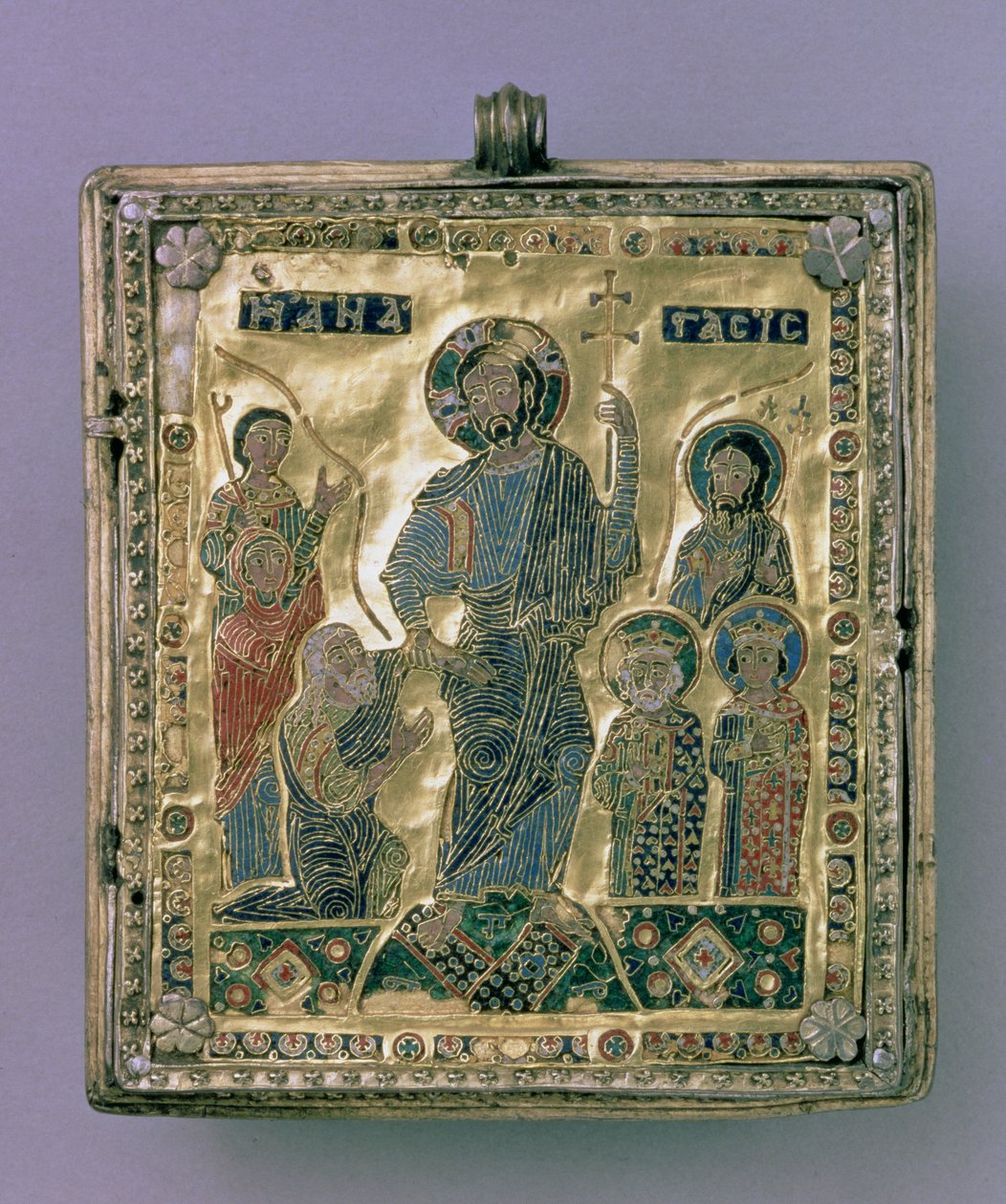 O Anastasis (ouro e esmalte) de Byzantine