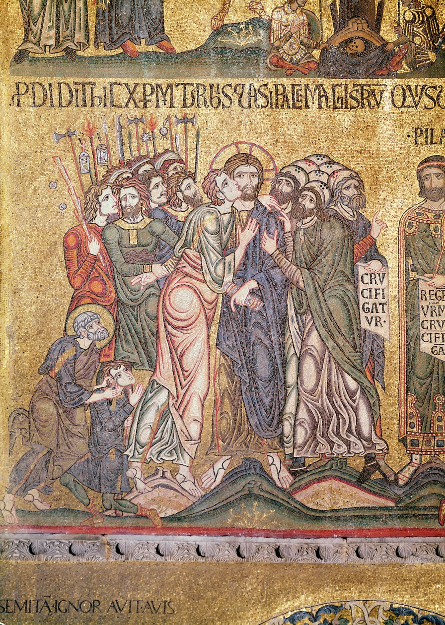 O beijo de Judas (mosaico) de Byzantine