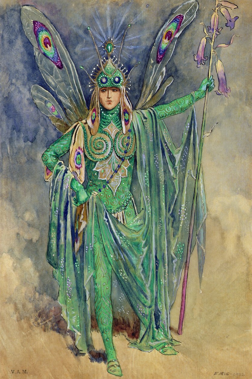 Oberon, figurino para Sonho de uma Noite de Verão, produzido por R Courtneidge no Princes Theatre, em Manchester de C. Wilhelm