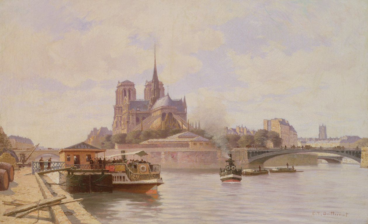O Sena em Notre Dame de C.T. Guillermot