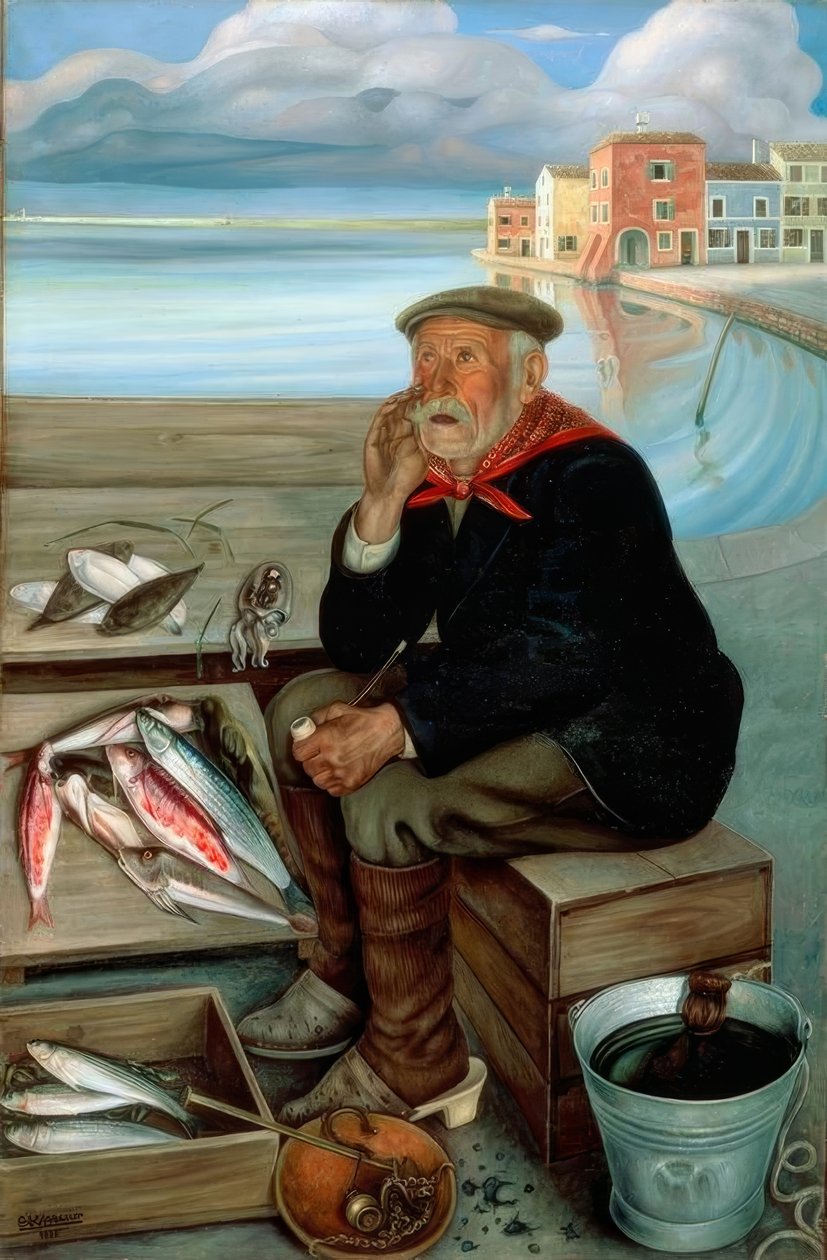 Vendedor de peixe de Cagnaccio di San Pietro