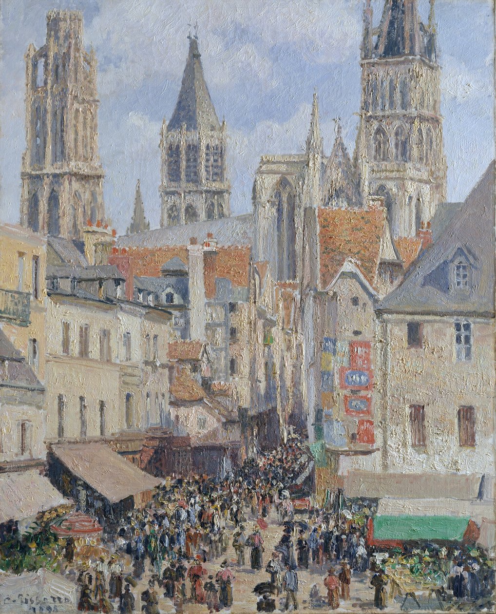 Rua da mercearia de Camille Jacob Pissarro