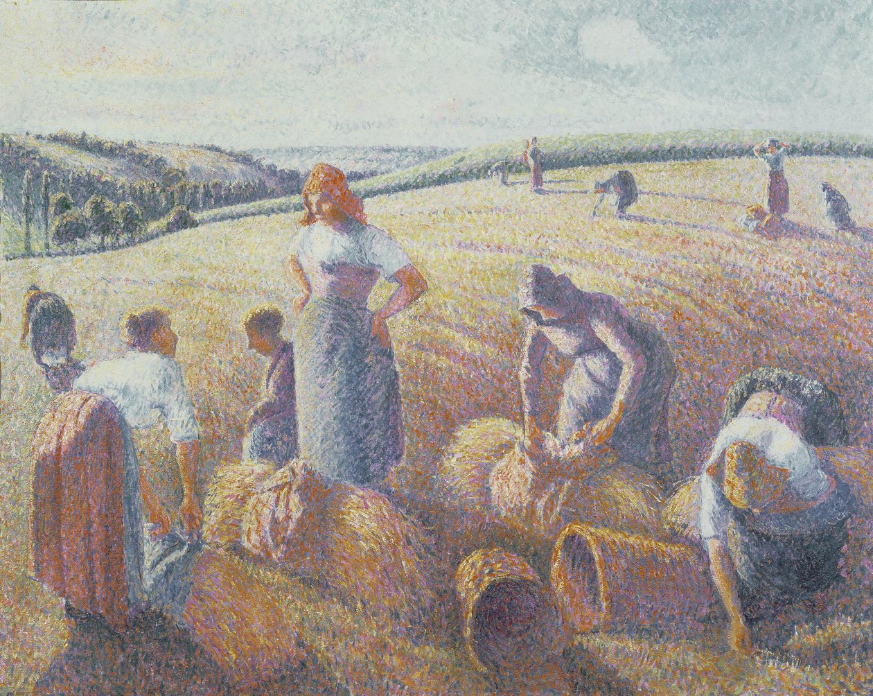 Os Gleaners, 1889 de Camille Jacob Pissarro