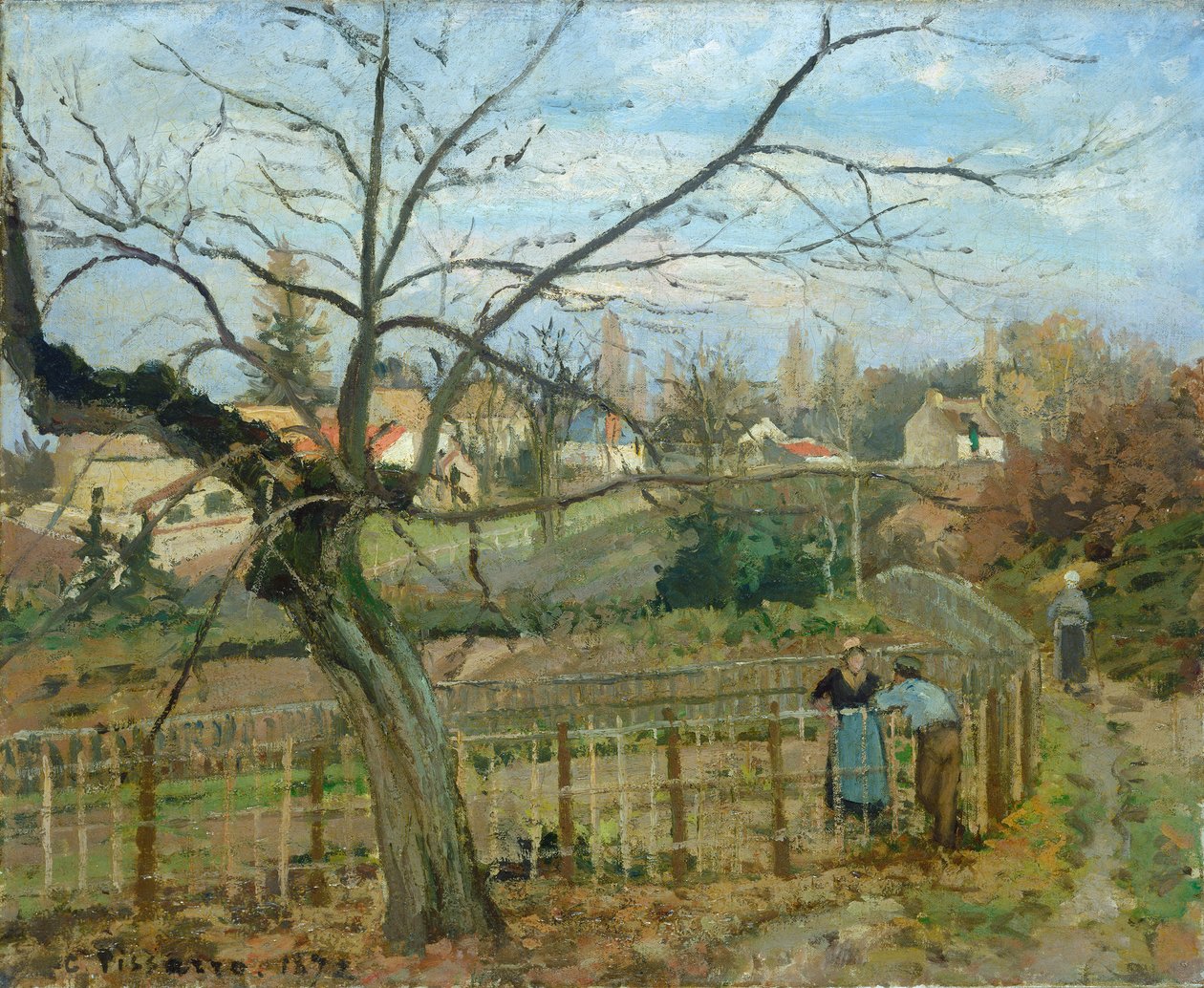 A cerca, 1872 de Camille Jacob Pissarro