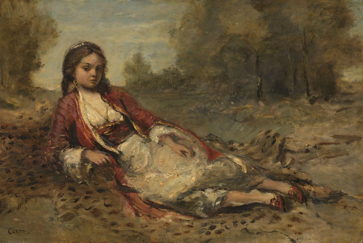mulher argelina de Camille Corot
