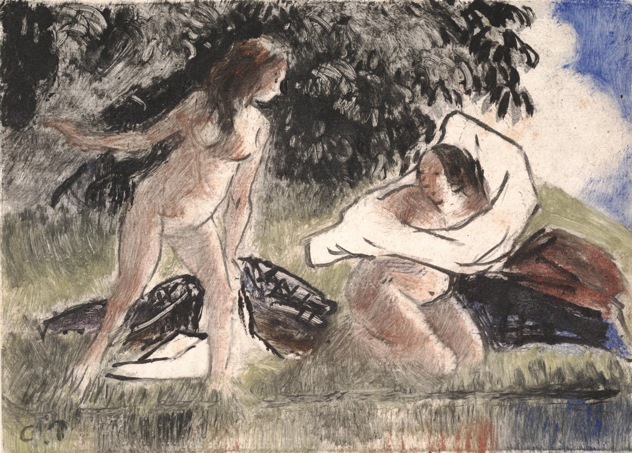 Banhistas de Camille Jacob Pissarro