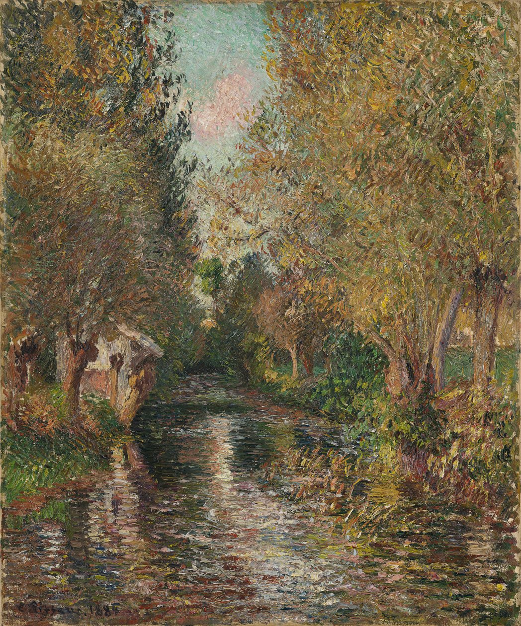 O lavadouro de Bazincourt de Camille Pissarro