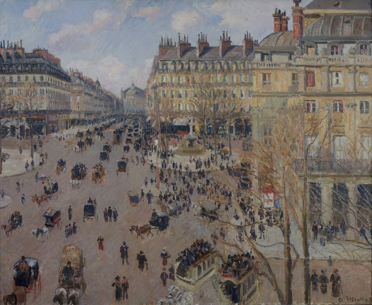 Praça do Teatro Francês, 1898. de Camille Pissarro