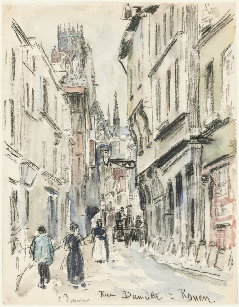 Rue Damiette, Rouen de Camille Pissarro
