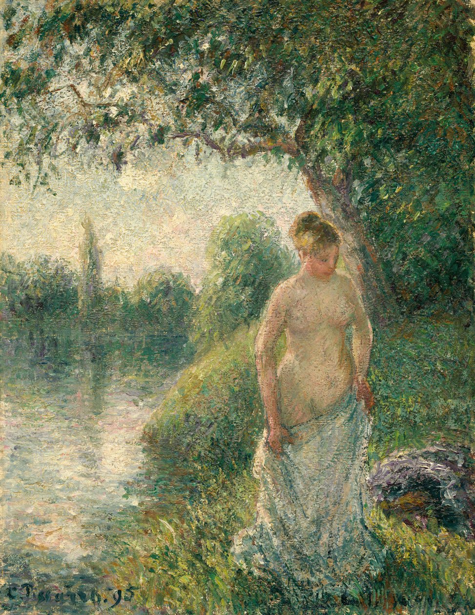 O banhista, 1895. de Camille Pissarro