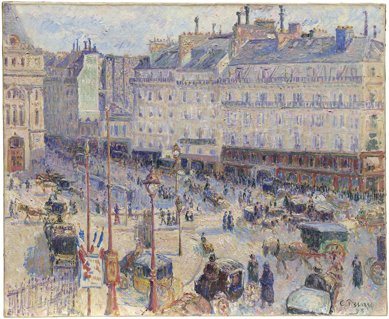 A Place du Havre, Paris, 1893. de Camille Pissarro