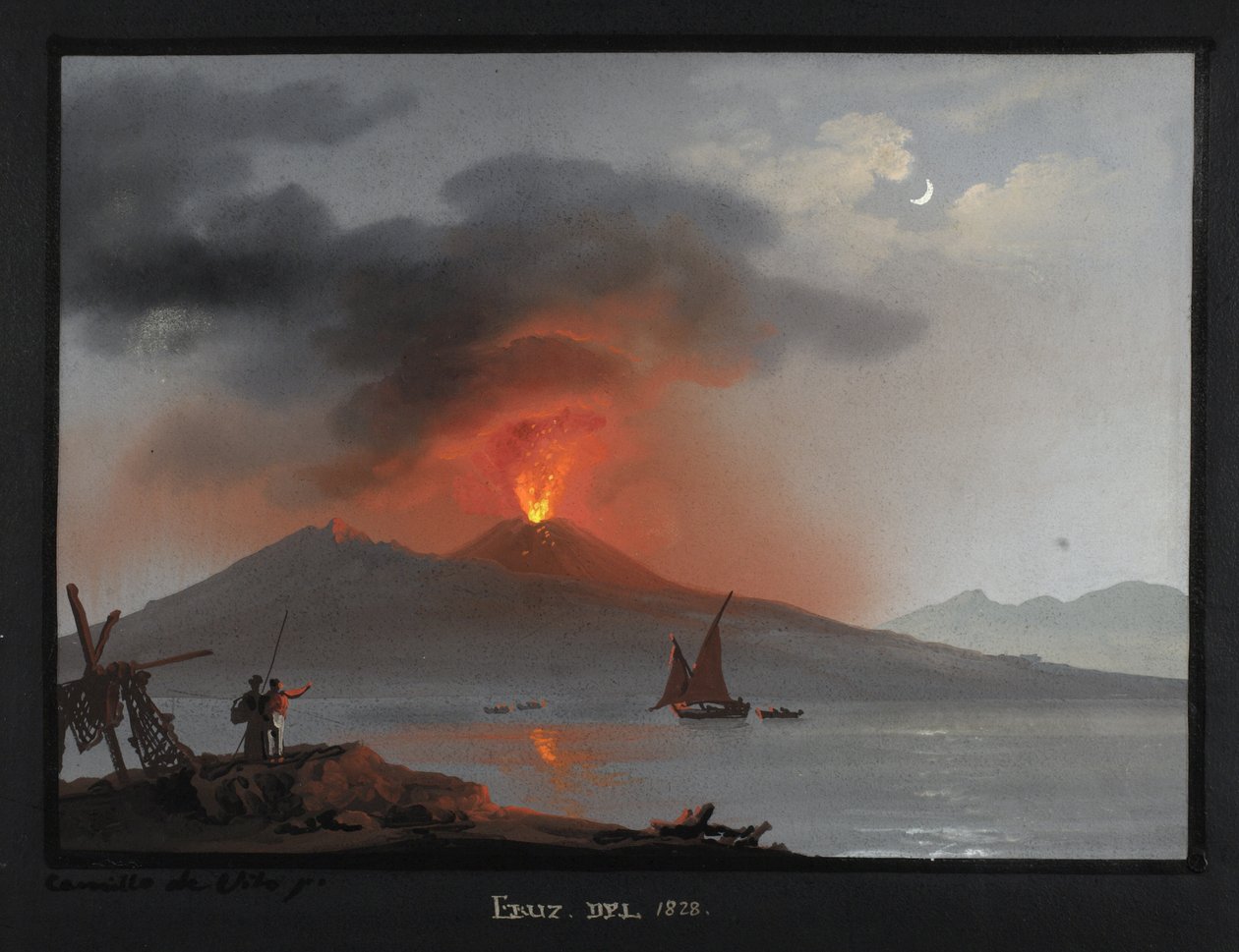 Vesúvio, erupção de 1828 de Camillo de Vito