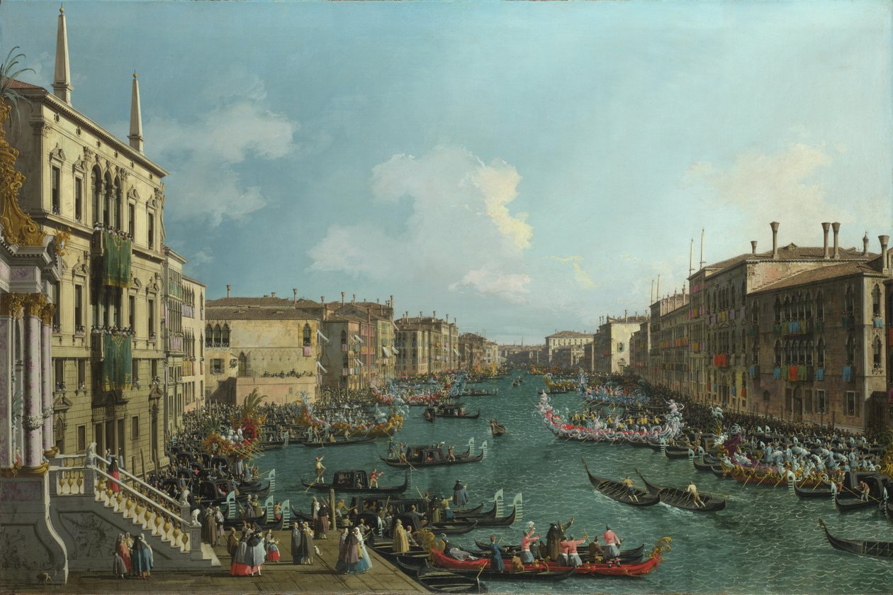 Uma Regata no Grande Canal, c. 1740 de Giovanni Antonio Canal