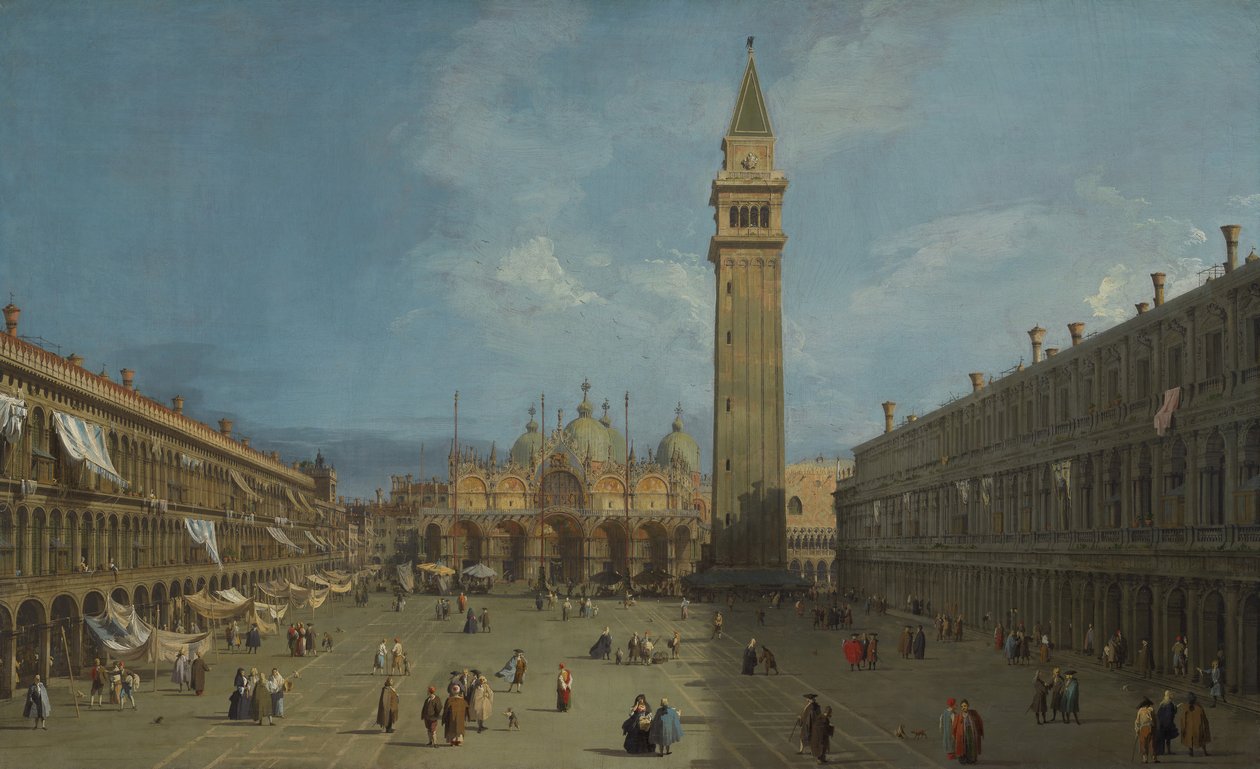 Piazza San Marco, final da década de 1720. de Giovanni Antonio Canal