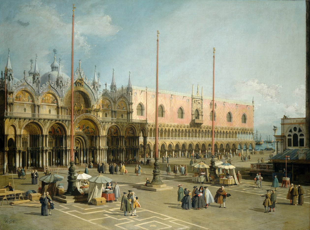 A Praça de São Marcos, Veneza de Canaletto