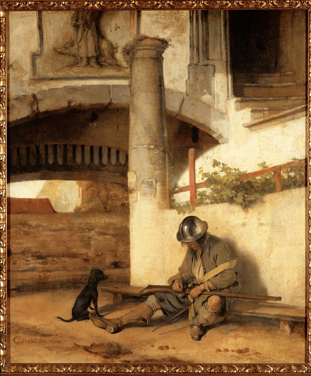 A sentinela adormecida de Carel Fabritius