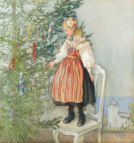 Decorando a Árvore de Carl Larsson