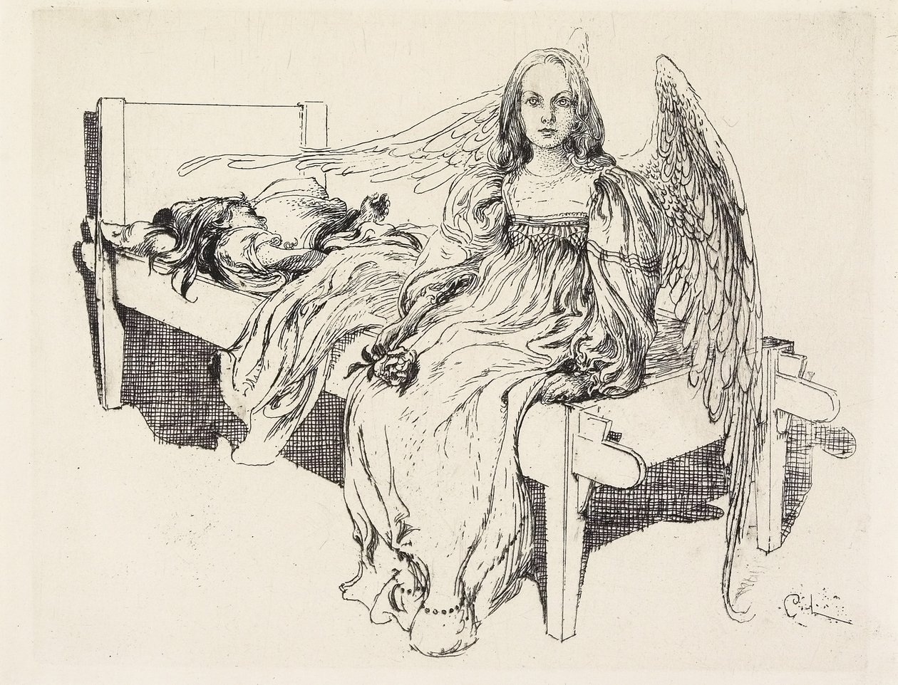 O Anjo da Guarda, 1905 de Carl Larsson