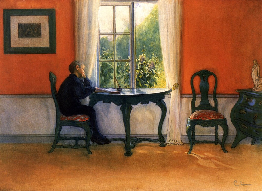 Leitura de férias de Carl Larsson