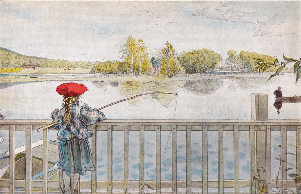 Pesca de lisbeth de Carl Larsson