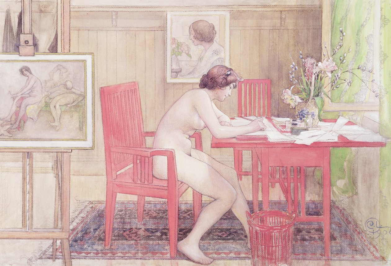 Modelo Escrita Postais, 1906 de Carl Larsson