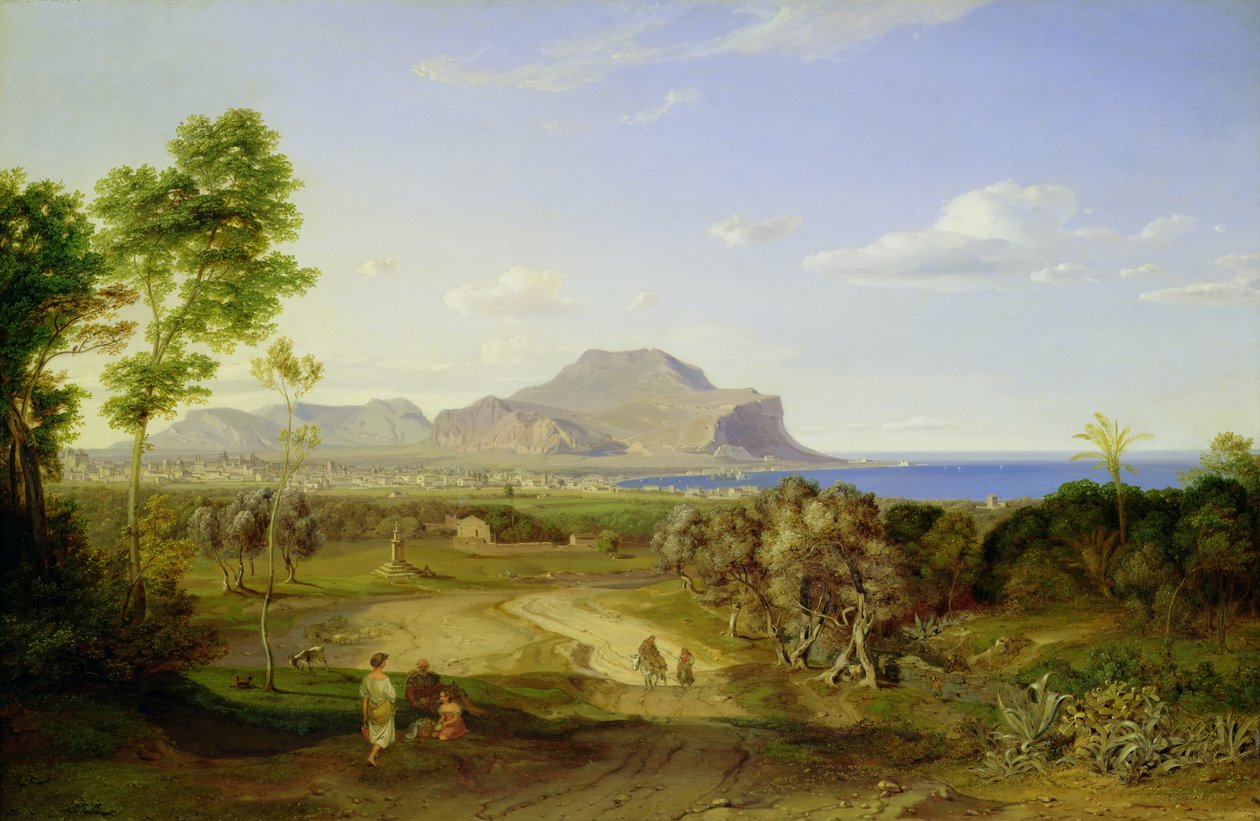 Vista sobre Palermo, 1828 de Carl Rottmann