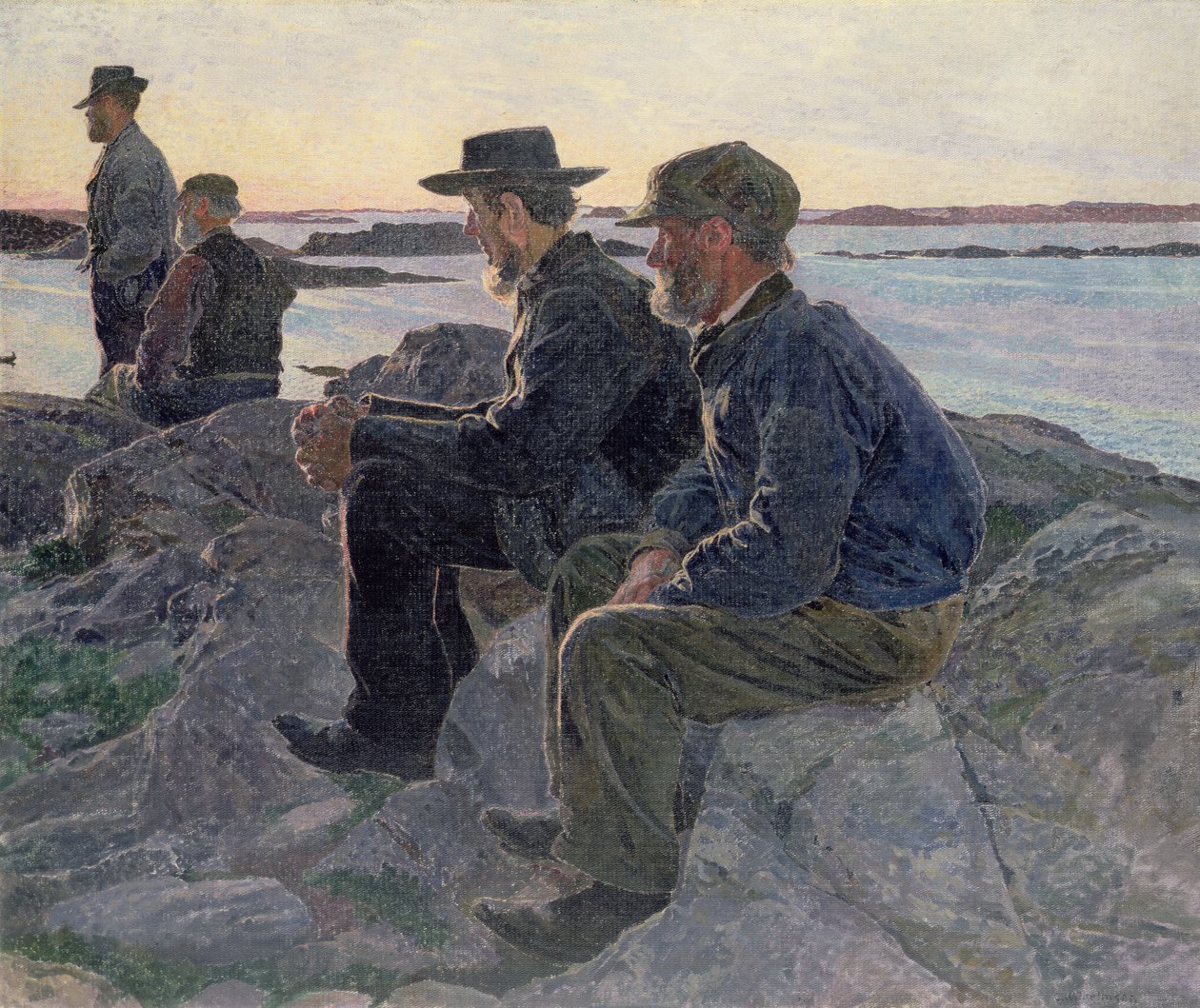 Nas rochas em Fiskebackskil, 1905-6 de Carl Wilhelm Wilhelmson