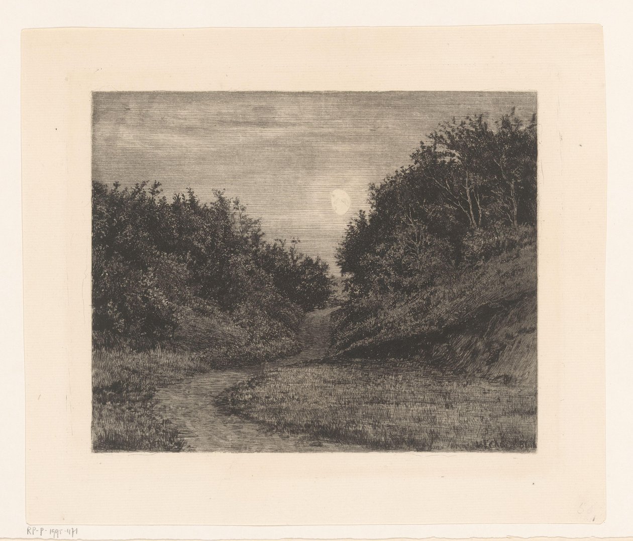 Caminho da floresta ao luar de Carl Bloch