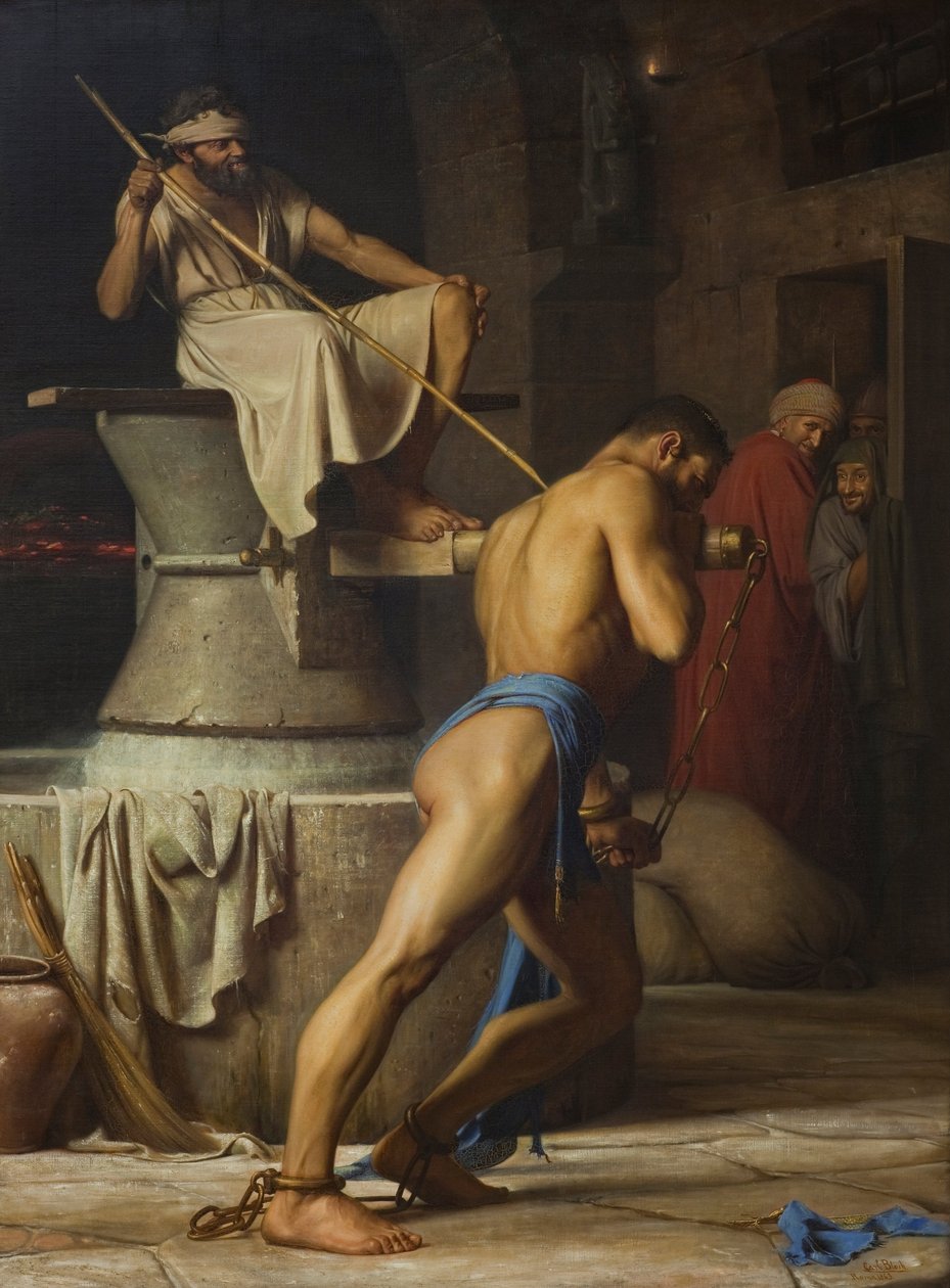 Sansão e os filisteus de Carl Bloch